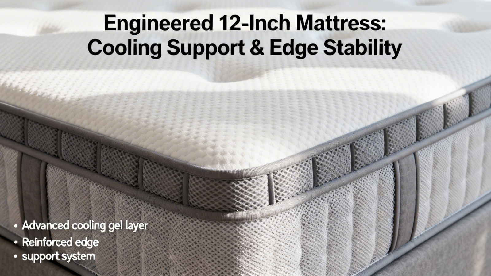 Engineered 12-Inch Mattress: Cooling Support & Edge Stability