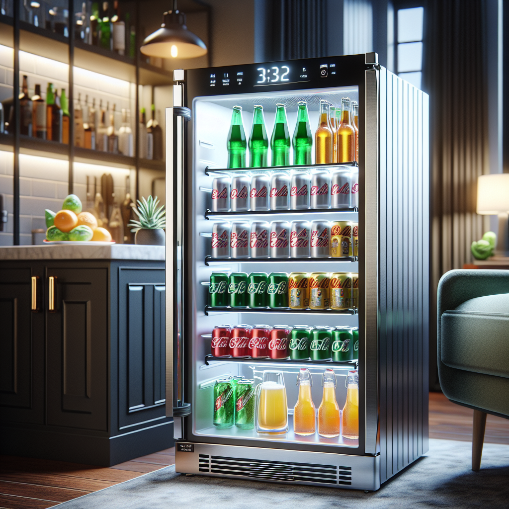 Tittla 15 Inch Beverage Refrigerator Features Adjustable Shelves Rapid Cooling and Reversible Door for Flexible Home and Bar Storage