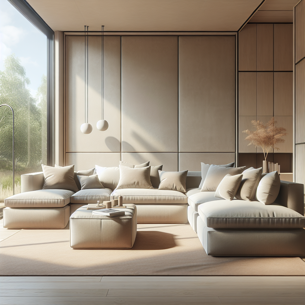 Guide to the Compressible Plush Modular Lounge Sofa and Ottoman Set Beige for Flexible Comfort and Space Saving in Modern Living Rooms